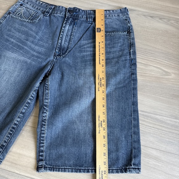 VTG Ecko UNLTD Shorts Mens 36 Blue Denim Baggy Wide Leg Jean Jorts Skater Y2K Bl - Picture 12 of 15